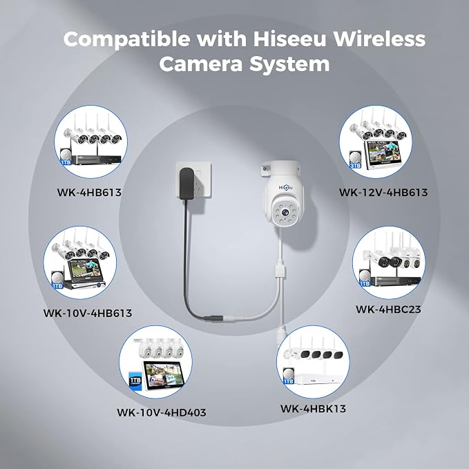 Hiseeu 3MP Wireless Outdoor Security Camera, 2.4G/5G WiFi, Color Night Vision - Image 3