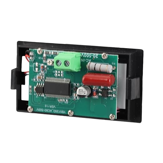 YB5135D Digital AC Voltmeter LCD Blue Backlight 2 Wires Voltage Tester Panel AC Voltage Meter Car Motorcycle Battery Monitor Voltage Measuring Range AC80-500V