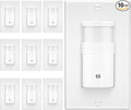 10 Pack, 3-Way Motion Sensor Light Switch, Neutral Wire Required, Indoor by EverElectrix