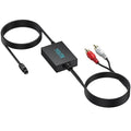 YGiTK Optical to RCA Adapter 192kHz DAC Digital to Analog Audio Converter 7ft/2.1m Long DAC Converter Digital Audio Optical to RCA Male Cable Plug&Play for HDTV, DVD, Blu-Ray Players and Game Consoles