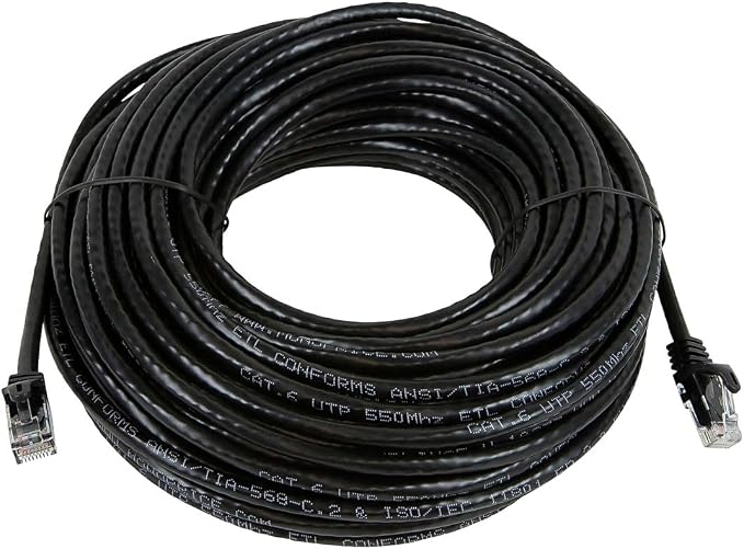 Monoprice Cat5e 75ft Black Patch Cable UTP 24AWG 350MHz Pure Bare Copper - Image 4