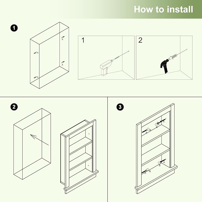 Recessed Medicine Cabinet for Bathroom Cabinet with Storage,14x24 in Wall Shower Niche Insert,3-Tier Bathroom Niche for Shower Wall,Recessed Medicine Cabinet Insert for Drywall,MDF,Brown