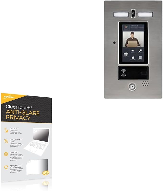 BoxWave Screen Protector Compatible With ButterflyMX Video Intercom Recessed (7 in) - ClearTouch Anti-Glare Privacy (2-Pack), Privacy Screen Protector Flexible Film Anti-Glare