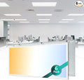 VocgoUU 2x4 LED Flat Panel Light for Drop Ceiling, 0-10V Dimmable, 40W/50W/60W Selectable, 4CCT 3000K/4000K/5000K/6000K, Up to 6600LM, ETL Listed, 100-277V, 6 Pack