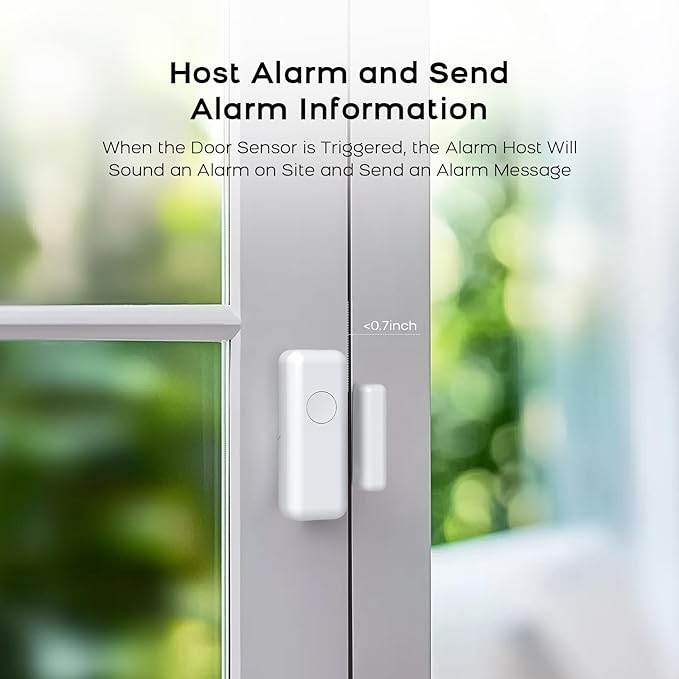 PGST Wifi Home Alarm System,Smart Home Security Systems with Instant Tuya App Alerts,8 PCS Door Alarm Kits Siren Hub with Motion and Door Sensors,Remote,Work with Alexa for Villa,Apartment,Kids Safety