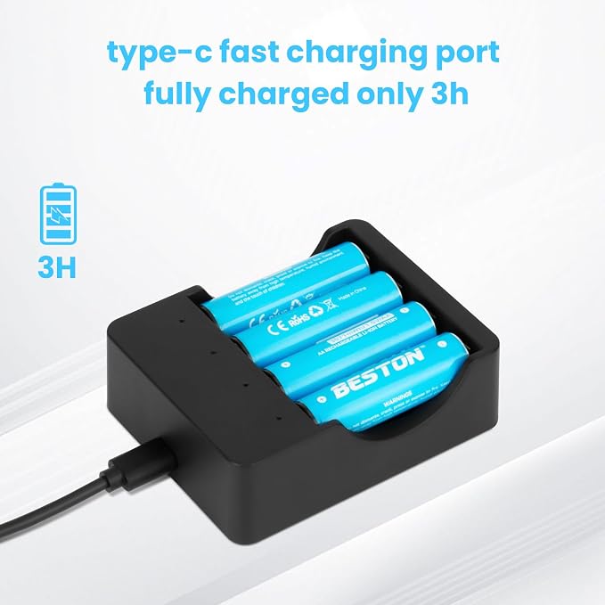 BESTON Rechargeable Lithium AA Batteries - Image 4