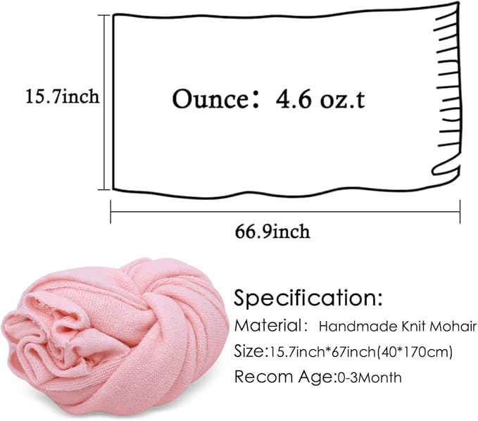 Newborn Posing Wrap Newborn Photography Props Soft Stretch Knit Blanket - Image 5