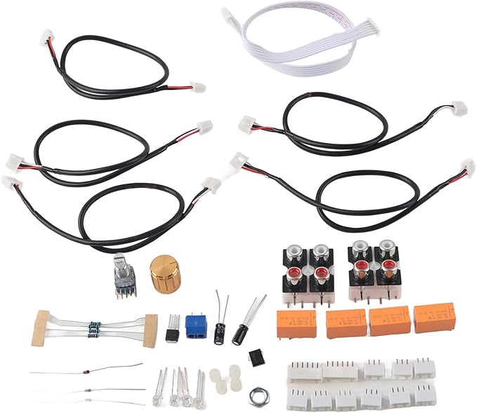 Switching Relay Audio Input Audio Input Switch Module, 4 Way AudioSwitch Board Switch Module,4 Way AudioSwitch Board Kit,Audio Input Switch Relay Module DIY Switching Board 4