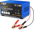 12v Smart Car Battery Charger, 5Amp Fully-Automatic Trickle Charger, Battery Desulfator with Auto Repair, 12 Volt Battery Maintainer, Winter Mode, Suitable for AGM, Deep Cycle, Lawn Mower, RV