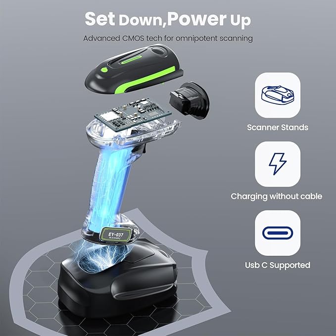 Eyoyo 2D QR Industrial Barcode Scanner - Image 5