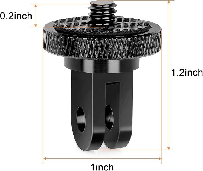 Tripod Mount Adapter for Gopro, Camera 1/4”-20 Tripod Mount for Insta 360/Gopro - Image 2