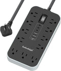 Extension Cord with USB Ports- 5 FT Power Strip with USB, 1625W Multi Outlet with 11 AC Outlet 6 USB (24W/4.8A), Charging Station for Multiple Devices, for Home, Office, Dorm, Gaming Room Essentials