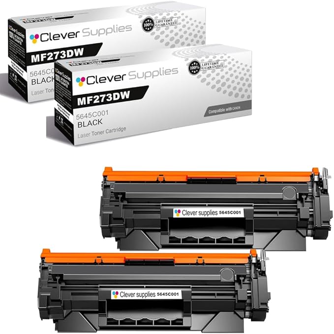 CS Replacement Compatible with Canon MF273DW Toner Cartridge 5645C001 to use with LBP-122DW MF275DW (Black, 2-Pack)