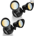 ALUSSO Dusk to Dawn Outdoor Lighting, 25W 2000LM Dusk Till Dawn Outdoor Light, 3000K/4000K/6000K 3CCT IP65 Security Lights ETL Listed Dusk to Dawn Hardwired for House Garage Yard Walkway Black 2 Pack