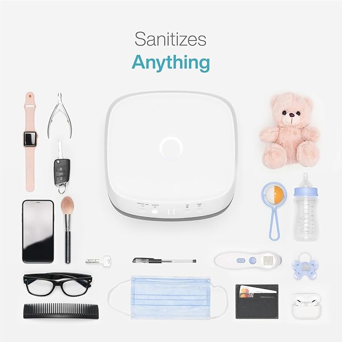 UV Light Sanitizer, UV Box Sanitizer, Conveniently Sanitizes in Minutes, Large Capacity, No Cleaning Required, Touch Control