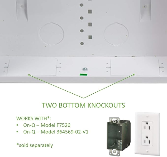 On-Q 28" Structured Media Enclosure with Hinged Cover Lock, 20 Gauge CRS, Flush or Surface Mount