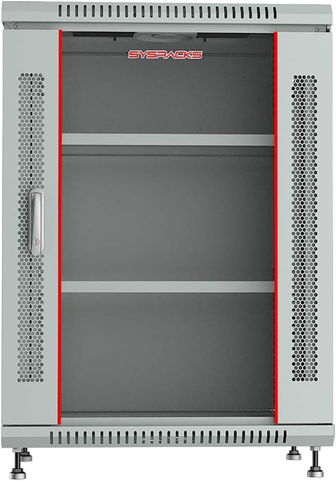 15U Wall Mount Server Rack Cabinet – 19" Network Rack Enclosure, PDU & Shelf - Image 5