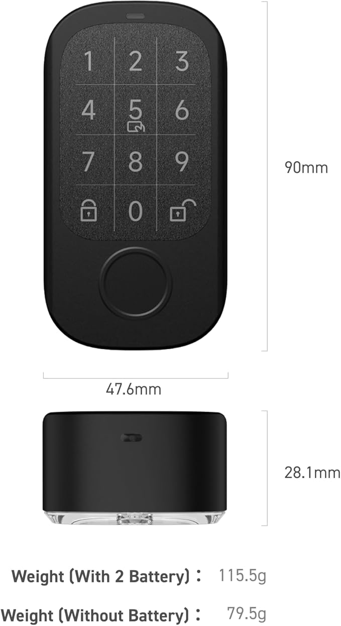 CANDY HOUSE Sesame Touch Pro, Smart Lock, Fingerprint, NFC Card, Passcord, Bluetooth Keyless Entry Door Lock for Front Door, Home, Airbnb, Vacation Rental