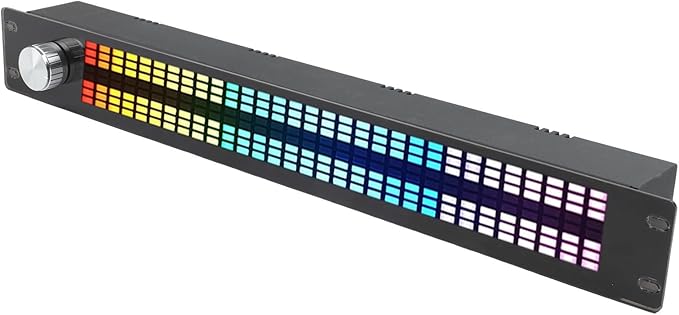 31-BMusic Spectrum Display Equalizer with Dual-Channel 15-BDSP Processing Full Color AGC Display Noise Reduction Remote Control 96kHz Sampling for Stage KTV Home Bar