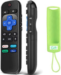 Replacement for Roku TV Remote with Silicone Case, Remote Compatible for TCL/Hisense/Onn/Westinghouse/Insignia/Sharp Roku TV with 4 Hot Keys