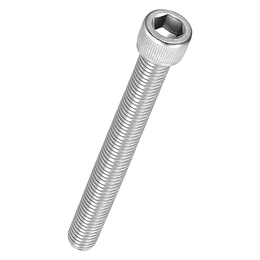Kozelo 2pcs Socket Head Cap Screws - [M12-1.75 x 130mm] 304 Stainless Steel Allen Socket Drive for Electrical Motor 3D Printing Fan Engine Replacement Use, Silver