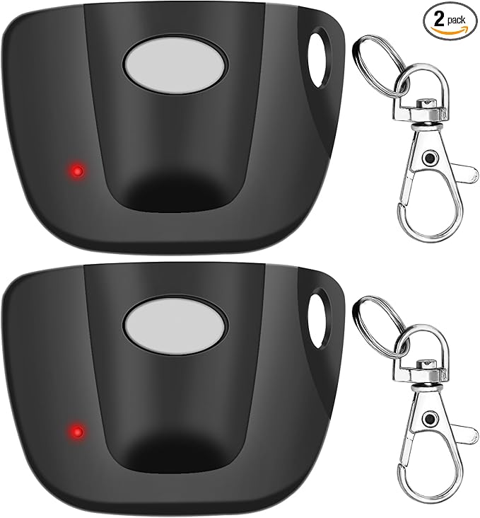 2-Pack 300MHz 10 dip Switch for Multicode Garage Gate Door Opener Remote Control, Replacement for 3089,3070,3060,308911,MCS308911,MCS306010,MCS3070 Gate Clicker with Keychain.