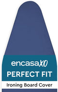 Encasa XO Ironing Board Cover and Pad 42"x14" - 4mm Felt Medium Iron Board Cover with Padding - Heat Resistant, Stain-Safe Dye, Non Slip Elastic Bungee Cord Tightening Iron Table Cover Cobalt