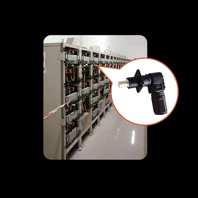 1 Set Battery Energy Storage Connector, 100A 16mm² High Current Connectors Quick Plug Terminal Black Right Angle Plug and Socket IP67 Waterproof Power Adapter (100A, Black)