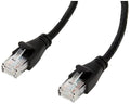 Amazon Basics RJ45 Cat 6 Ethernet Patch Cable, 1Gpbs Transfer Speed, Gold-Plated Connectors, 10 Foot - Pack of 5, Black