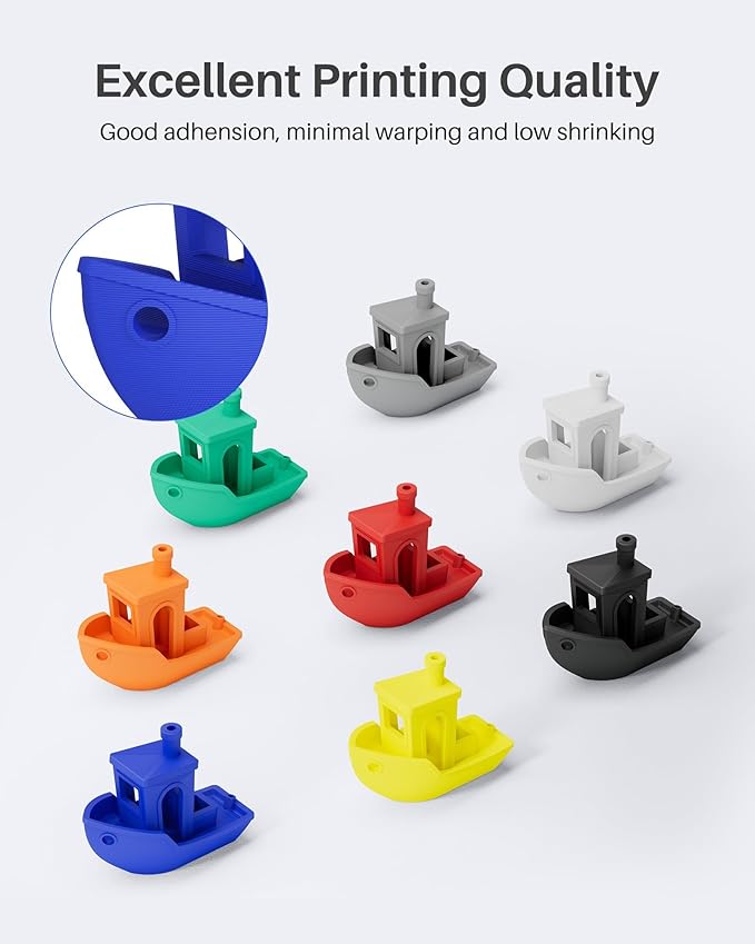 ELEGOO PLA Filament 1.75mm Gray 2KG, 3D Printer Filament Dimensional Accuracy +/- 0.02mm, 2pcs 1kg Spool(2.2lbs) Fit Most FDM 3D Printers