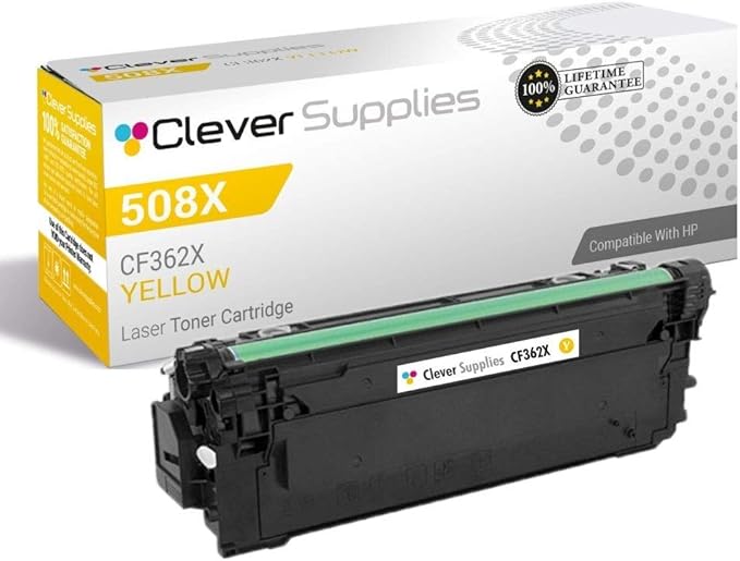 CS Replacement Toner Cartridge Compatible with HP 508X CF362X Yellow M533X M552DN M553DN M553N M577C M577DN M577F M577Z