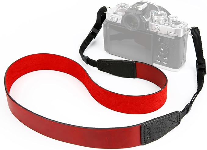 Crazy Horse Leather Camera Strap, Vintage Camera Strap, Adjustable Camera Neck - Image 2