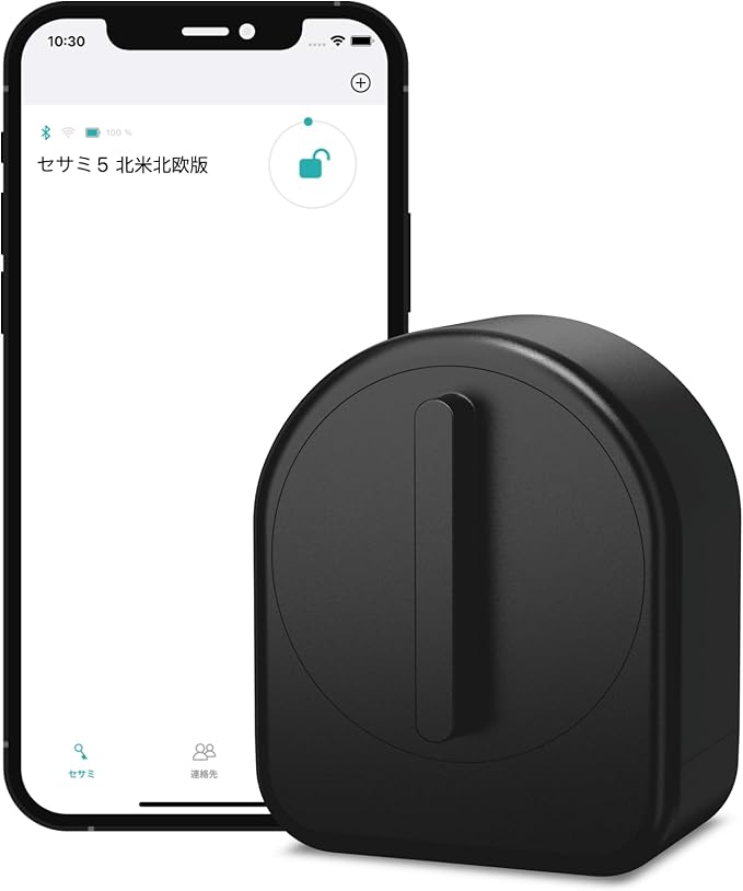 CANDY HOUSE Sesame 5 US, Smart Lock, Bluetooth Electronic Deadbolt, Auto-Lock, Keyless Entry Door Lock for Front Door, Fits Your Existing Deadbolt, for Airbnbs Vacation Rentals (Black)