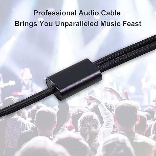 Smithok USB C to Dual 6.35mm 1/4 inch Stereo Splitter Y Cable, USB Type C to Dual 6.35mm 1/4 inch TS Audio Cord for iPhone 15 Series,Smartphone,Tablet,Laptop, Amplifier, Speaker(6.6 ft/2m)