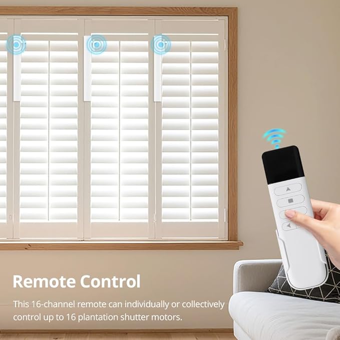 Zigbee Plantation Shutters Motor for Motorized Plantation Shutters and Automatic Curtain Opener, Requires Tuya Zigbee Hub (Only Motor)