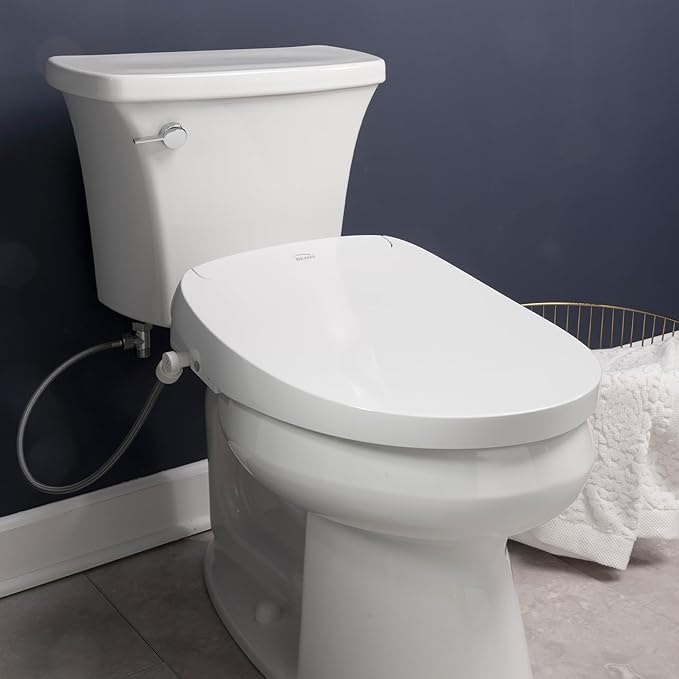 Bio Bidet DLS Premium Heated Bidet Seat, Warm Water & Air Dryer, Auto Open and Slow Close Lid, Elongated
