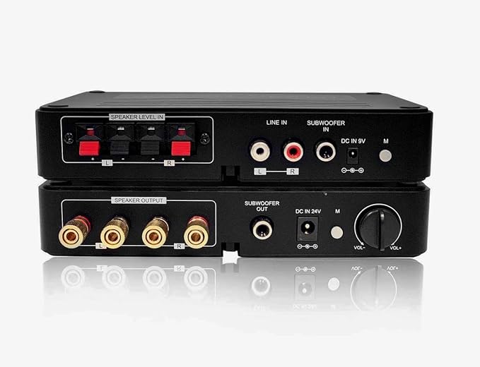 DYNASTY PROAUDIO WSA-5RP Wireless Surround Sound Rear Speakers Kit with 2 x 50W Amplifier Built-in, 5.2G / 5.8GHz Dual Band Selectable, Total 106 RF Channel Auto Switching, Black