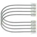NECABLES 4Pack 8 Inch Short Telephone Cord Phone Cable Wall Phone Cord by NECABLES