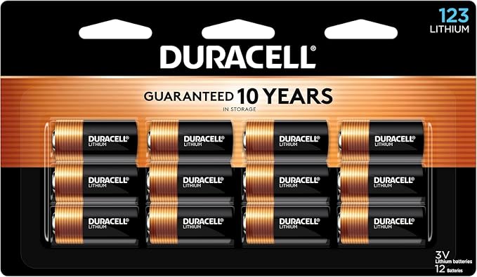 Duracell CR123A 3V Lithium Battery, 3 Volt High Power by Duracell