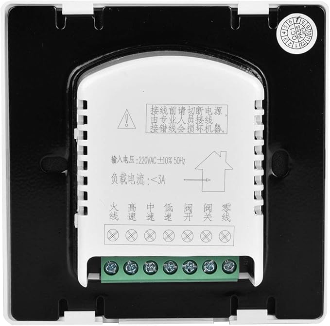 Ymiko Central Thermostat for AC and Heating, LCD Display Temperature Controller for Fan Coil Units, Home Cooling and Warming System