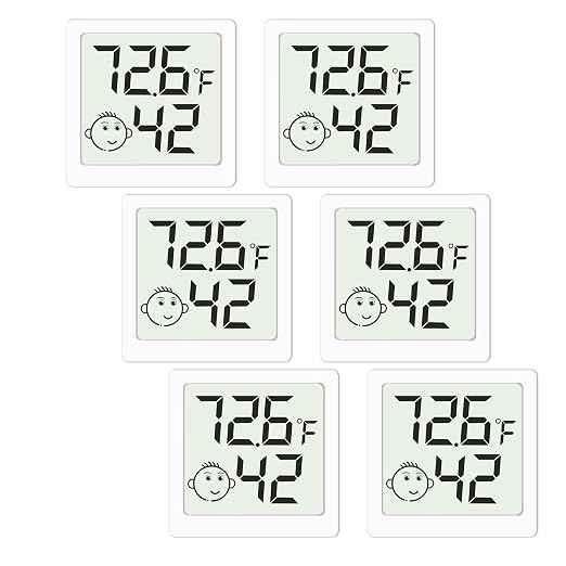 Mini Humidity Meter Hygrometer 6 Pack Room Thermometer Indoor Digital by Unknown