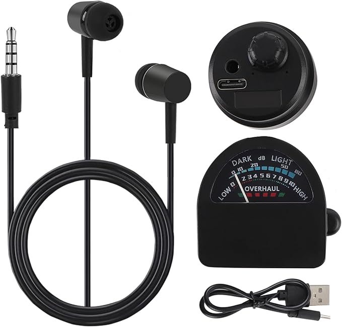 Waterleak Detector Tool Kit for Underground Pipe Water Leak Sensor Alarm for Home, Pipeline Leak Leakage Detector Sound Intensifier for Site, Tube Construction, Car Maintenance (#1)