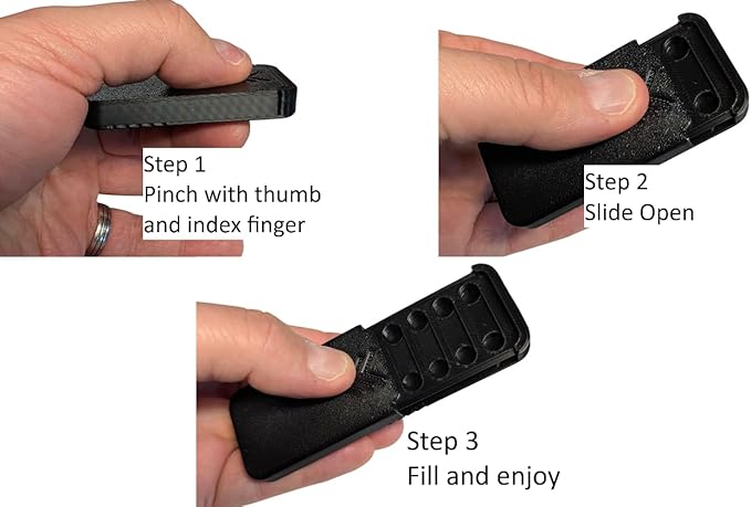 3BP - Size 10 Large (8X) Hearing Aid Battery Case, New Slim Design Pocket Size Storage Container