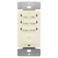 ENERLITES 30-Minute Countdown Timer Switch, 1-5-10-15-20-30 Min, for Bathroom Fans, Heaters, Lights, LED Indicator, 120VAC 800W, No Neutral Wire Required, UL Listed, HET06A-J-LA, Light Almond