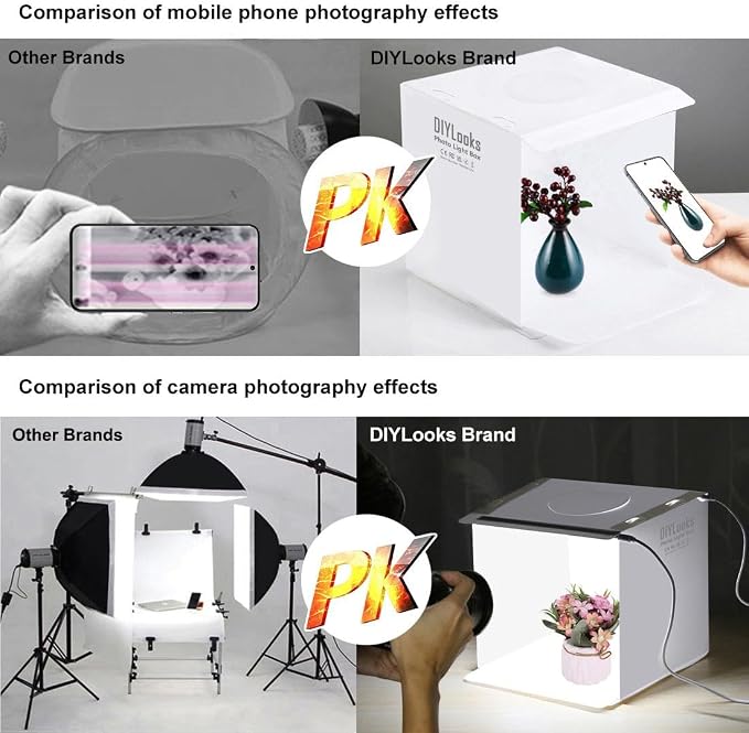 20cm Include 2 LED Panels Folding Portable 1100LM Light Photo Lighting Studio - Image 3