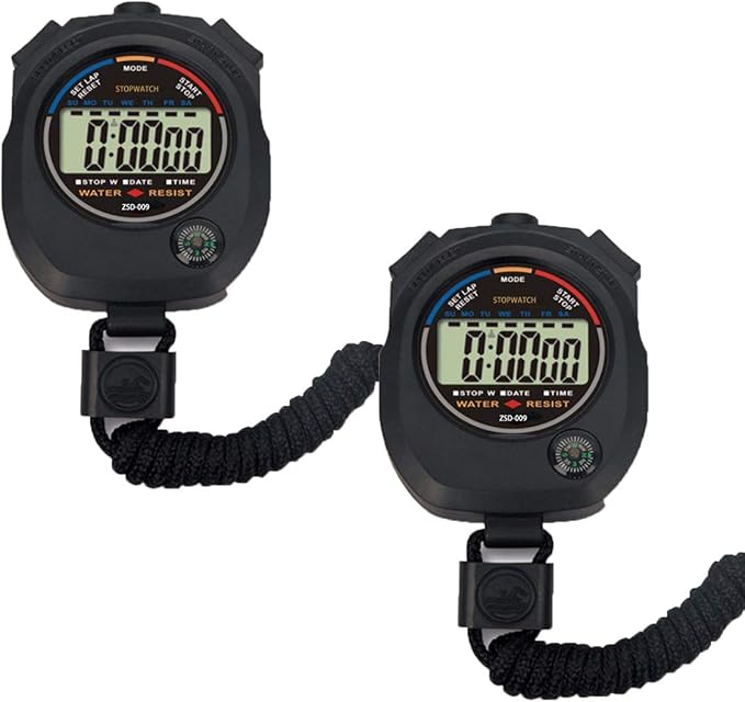Pgzsy 2 Pack Multi-Function Electronic Digital Sport Stopwatch Timer, Large by Pgzsy