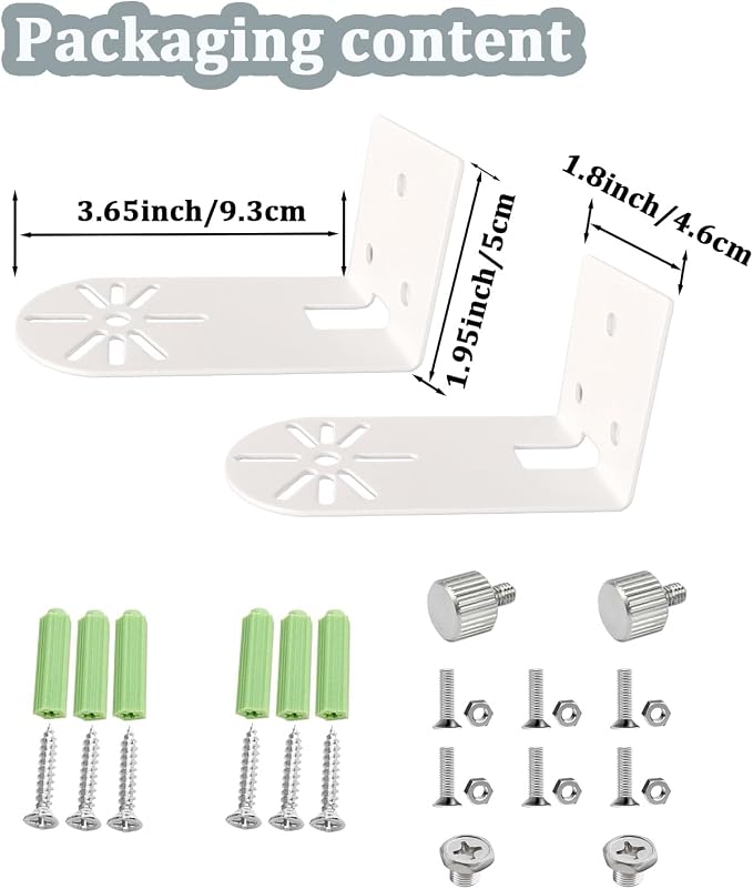 2Pack Metal Wall Mount Bracket for Wyze Cam Pan V3/V2, Wyze Cam V4/V3/V2 - Image 4