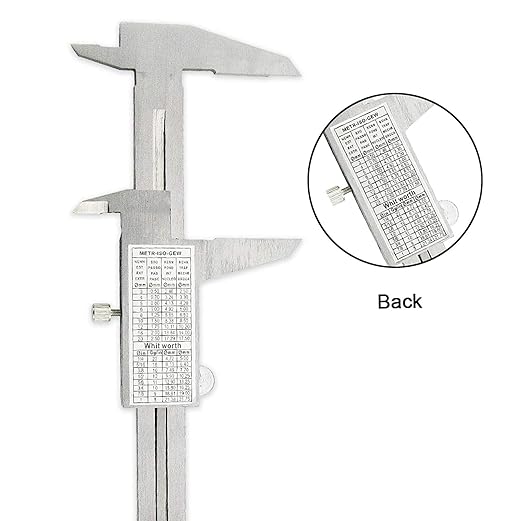 Simhevn Vernier Caliper, 0-6inch/0-150mm Manual Micrometer, Stainless Steel Caliper,0.02mm/0.001" High Precision, Durable Slide Caliper Measuring Tool