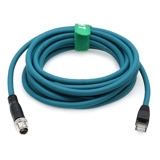 M12 Ethernet 8 Pin X Coded RJ45 CAT7e GigE Cable - Image 2