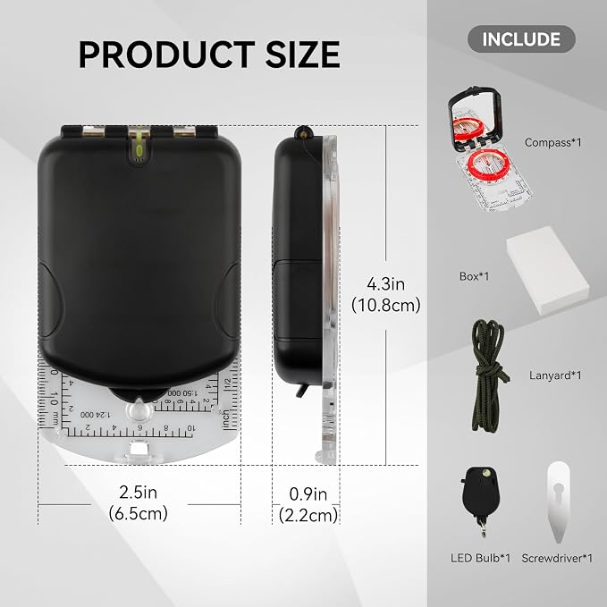 Compass Hiking Survival, Wilderness Survival Compass - Image 6